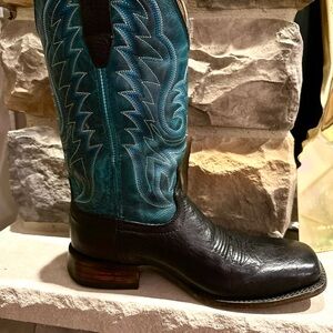 Durango Teal and Black Western Boots